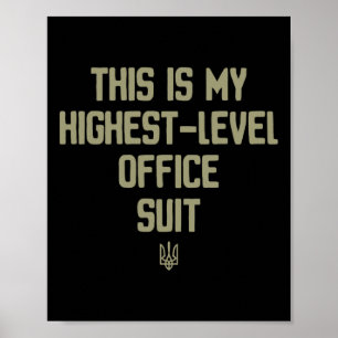Präsident der Ukraine Kostüm Dies ist mein Büro Su Poster