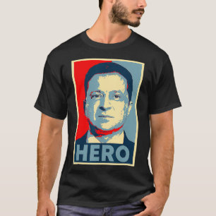 Präsident der Ukraine Wolodymyr Selenskyj Held Ret T-Shirt