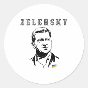 Präsident der Ukraine Wolodymyr Selenskyj Runder Aufkleber