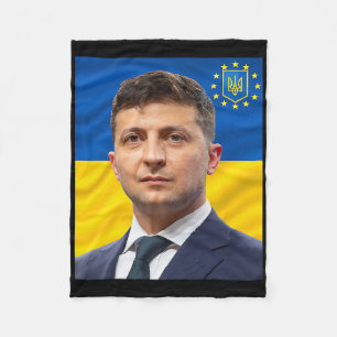 Präsident der Ukraine Wolodymyr Selenskyj - Stand Fleecedecke