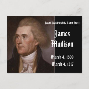 Präsident der Vereinigten Staaten James Madison Postkarte