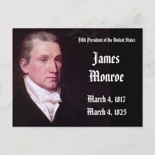 Präsident der Vereinigten Staaten James Monroe Postkarte