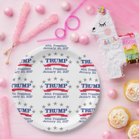 Präsident des Trumpf-45. Pappteller (Party)