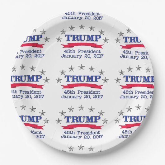 Präsident des Trumpf-45. Pappteller (Vorderseite)