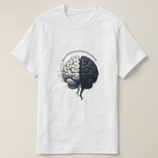 Präsident des Überanalysierer-Clubs T-Shirt (Design vorne)