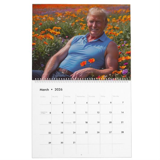 Präsident Donald J. Trump 12-Monats-Kalender Kalender (Mär 2026)