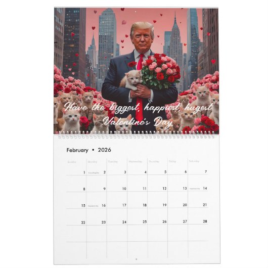 Präsident Donald J. Trump 12-Monats-Kalender Kalender (Feb 2026)