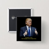 Präsident Donald-J. Trump 45. Button (Vorne & Hinten)