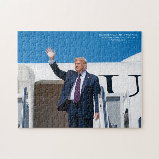 Präsident Donald J. Trump Airplane-Foto Puzzle (Horizontal)