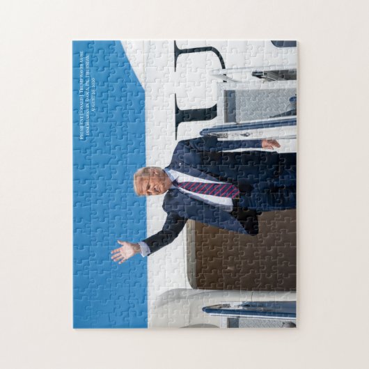 Präsident Donald J. Trump Airplane-Foto Puzzle (Vertikal)