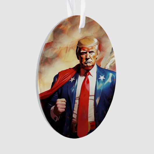 Präsident Donald J Trump - Akrylverzierung Ornament (Vorderseite)