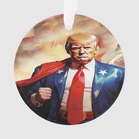 Präsident Donald J Trump - Akrylverzierung Ornament (Vorderseite)