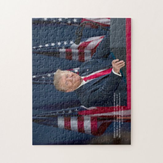 Präsident Donald J. Trump Berushmore Rede Puzzle (Vertikal)