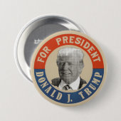 Präsident Donald-J. Trump For Button (Vorne & Hinten)