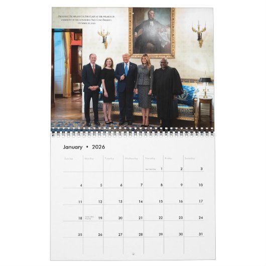 Präsident Donald J Trump Foto 2025 Kalender (Jan 2026)