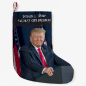 Präsident Donald J. Trump Foto Keepake Kleiner Weihnachtsstrumpf (Vorderseite)