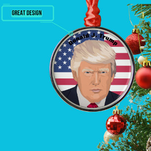 Präsident Donald J. Trump Gedenkveranstaltung Silbernes Ornament