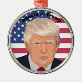 Präsident Donald J. Trump Gedenkveranstaltung Silbernes Ornament (Vorne)