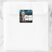 Präsident Donald J. Trump Wedding Quadratischer Aufkleber (Tasche)