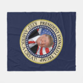 Präsident Donald Trump 2020 Behalte Amerika groß Fleecedecke (Vorderseite (Horizontal))