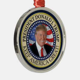 Präsident Donald Trump 2020 Behalte Amerika Großes Ornament Aus Metall