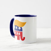 Präsident Donald Trump 2024 GOP Elephant Hair Tasse (Vorderseite Links)