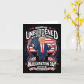 Präsident Donald Trump 2025 wird durch das, was ge Karte (Gelbe Blume)