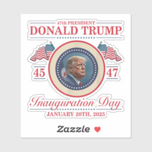 Präsident Donald Trump 45 47 Tag der Amtseinführun Aufkleber