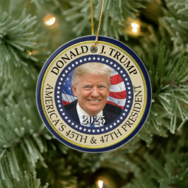 Präsident Donald Trump 47. Präsident 2024 Foto Keramik Ornament