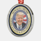 Präsident Donald Trump 47. Präsident 2024 Foto Ornament Aus Metall (Links)