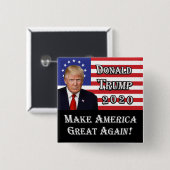 Präsident Donald Trump - Amerika wieder groß mache Button (Vorne & Hinten)