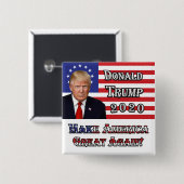 Präsident Donald Trump - Amerika wieder groß mache Button (Vorne & Hinten)