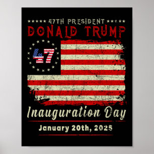 Präsident Donald Trump Amtseinführungsfeier 2025 V Poster