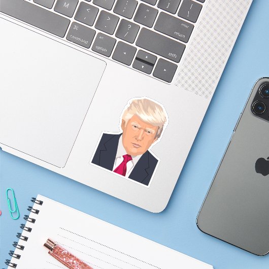 Präsident Donald Trump Aufkleber (Laptop mit iPhone)