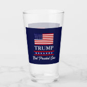 PRÄSIDENT DONALD TRUMP BEST PRÄSIDENT JE GLAS (Vorderseite)