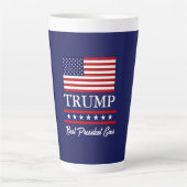 PRÄSIDENT DONALD TRUMP BEST PRÄSIDENT JE MILCHTASSE (Vorderseite)