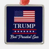 PRÄSIDENT DONALD TRUMP CHRISTMAS ORNAMENT AUS METALL (Vorne)