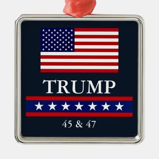 PRÄSIDENT DONALD TRUMP CHRISTMAS ORNAMENT AUS METALL (Vorne)