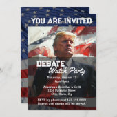 Präsident Donald Trump debattiert Party Custom Einladung (Vorne/Hinten)
