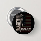 Präsident Donald Trump Einweihungsdatum 2025 Button (Vorne & Hinten)