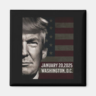 Präsident Donald Trump Einweihungsdatum 2025 Magnet