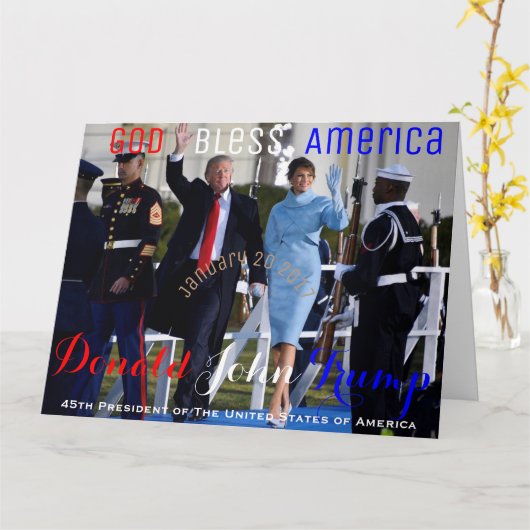 Präsident Donald Trump First Lady Melania Karte (Gelbe Blume)