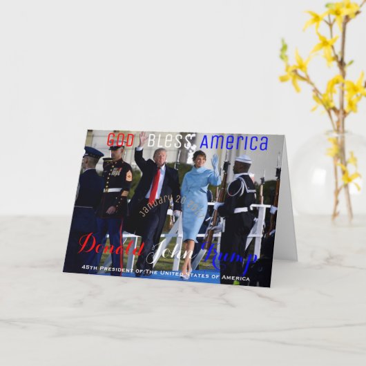 Präsident Donald Trump First Lady Melania Karte (Gelbe Blume)