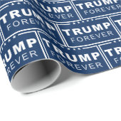 Präsident Donald Trump Forever Blue Christmas Geschenkpapier (Rolleneckpunkt)