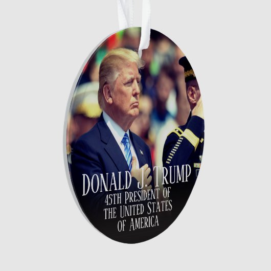 Präsident Donald Trump Foto Keepake Ornament (Vorderseite)