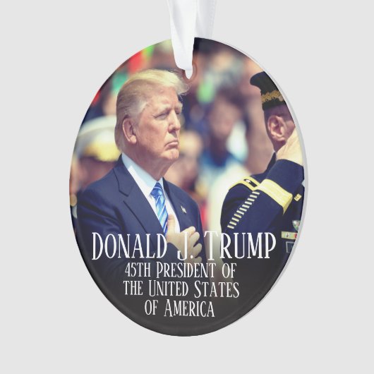 Präsident Donald Trump Foto Keepake Ornament (Vorderseite)