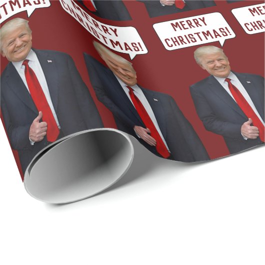 Präsident Donald Trump frohe Weihnachten stürzt ho Geschenkpapier (Rolleneckpunkt)