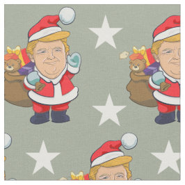 Präsident Donald Trump fröhlicher Weihnachtsmann | Stoff