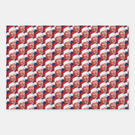 Präsident Donald Trump Fun Kitsch Weihnachten Geschenkpapier Set (Vorderseite 3)