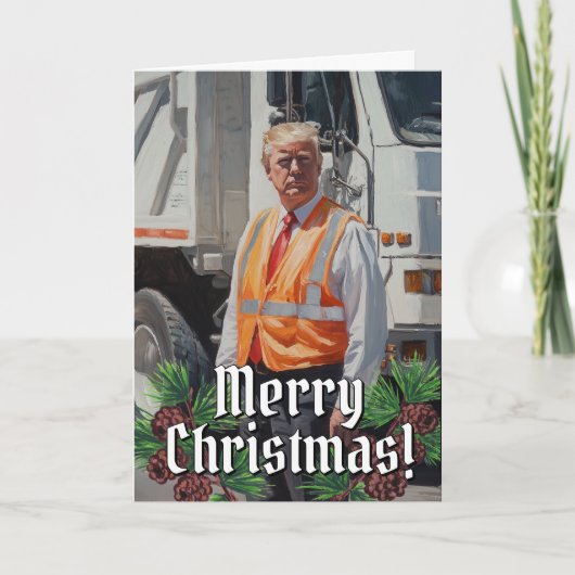 Präsident Donald Trump Garbage Man Weihnachten 202 (Vorderseite)